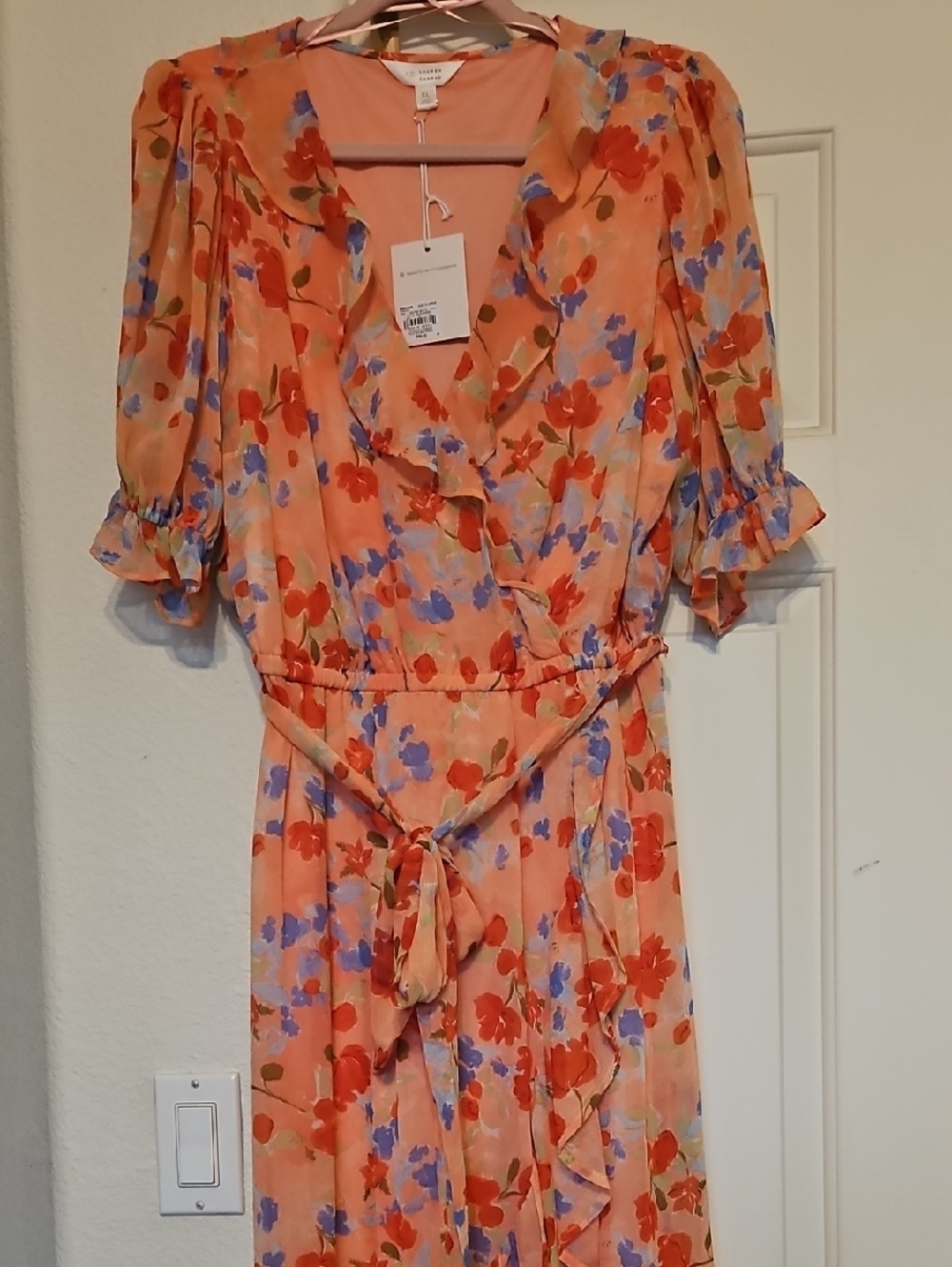 NWT Lauren Conrad Flowy Hi/Low Maxi Dress Sz XL